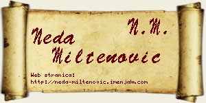 Neda Miltenović vizit kartica